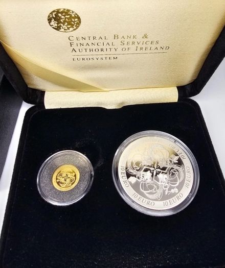 Ireland 2007 Gold & Silver Proof Coin Set Celtic Culture in Original box