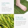 12" x 12" Fake Green Grass Squares Panels for Indoor and Outdoor Use - Fake Grass Patches for Lawn - Pack of 4 Image 5