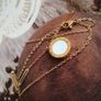 Roman Numeral Black Stone Gold Necklace Image 4