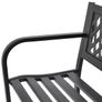 Garden Bench 118 cm Steel Black Image 3