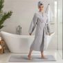 Brand New Unisex Waffle Pique Bathrobe Lightweight Image 3
