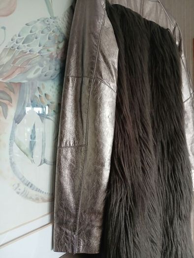 Urbancode London coat Genuine leather& faux fur New with tags