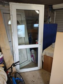 white upvc door