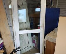 white upvc door