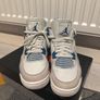 Air Jordan 4 retro GS Military Blue + Free Image 2