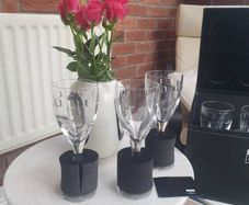 Waterford Crystal x 6 Large Geo Wineglasses