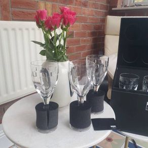Waterford Crystal x 6 Large Geo Wineglasses