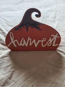 Wooden Harvest Pumpkin Stand-Up