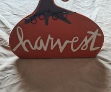 Wooden Harvest Pumpkin Stand-Up