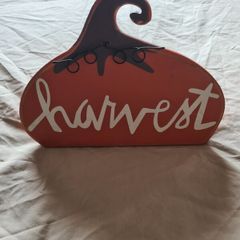 Wooden Harvest Pumpkin Stand-Up