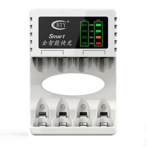 4 Slots LCD AA AAA Rechargeable Battery Charger For NIMH NICD Batteries