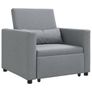 Pull out Sofa Bed Single Light grey 90 x 165 x 87 cm Fabric Image 5