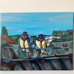 2 Birds Original Acrylic Painting