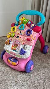 2-in-1 VTech Baby First Steps Walker in Pink with detachable activity panel | Toddler & newborn