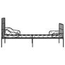 Bed Frame with Slatted Base Black Metal 100x200 cm Image 3