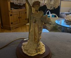 Leonardo Edwardian lady figurine table lamp