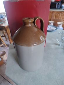 Stoneware flagon.