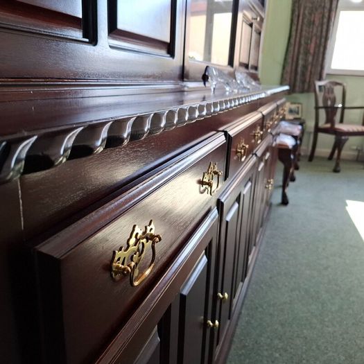 Dining Display Cabinet Carved Mahogany