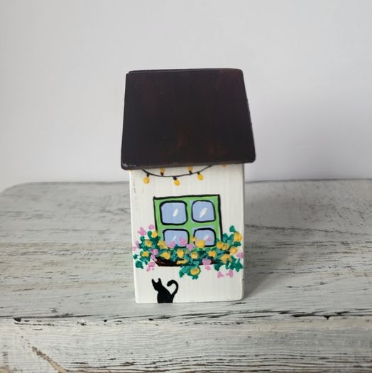 Handcrafted tiny wooden house!