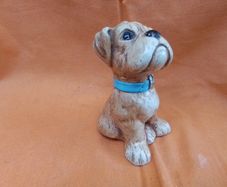 On His own little pug Dog Figurine