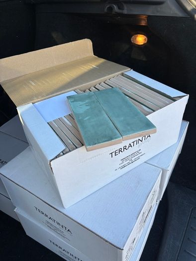 Tbrick Eucalyptus Glossy Tiles 7 Unopened Boxes Approx. 3msq