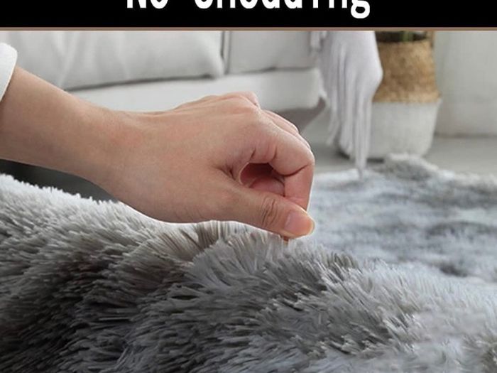Shaggy Ultra Soft Tie Dye Area Rug White Modern Luxury Rug Plush Fluffy Area Rug Shag Faux Fur Bedroom Rugs For Living Room Baby Crawling Rug 60x90Cm VARIOUS COLOURS AVAILABLE (FREE POSTAGE)