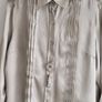Burberry 100% Silk Oyster Blouse with Silver Monogram Buttons Sz 44 (Fit 10UK) Image 7