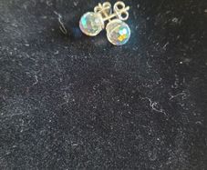 Sterling silver genuine Swarovski studs