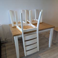 Solid Wood Dining Table & 4 Chairs