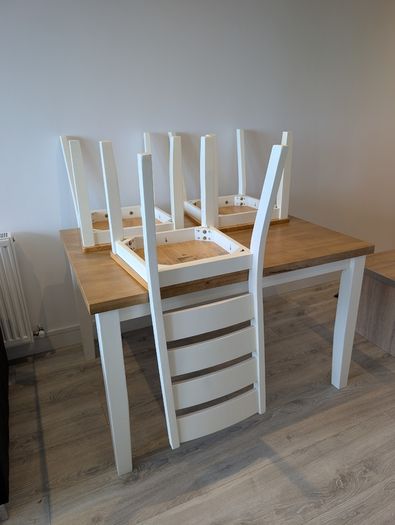 Solid Wood Dining Table & 4 Chairs