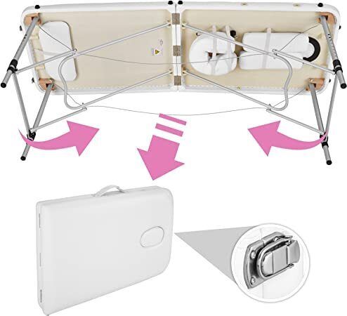 Mobile Aluminium Massage Table 2 Zones Height