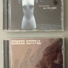 Two rare CDs by Irish bands - Mike Got Spiked (American-based Irish punk/metal band) and Oddsocks Revival (rock and blues act from Sligo). For sale at five euro each.