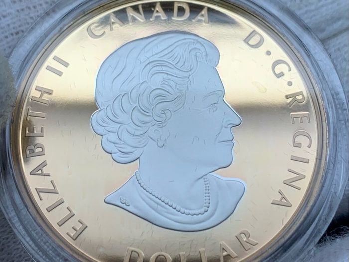 Canada 2023 Silver Peace Dollar Selective Rose Gold Plating