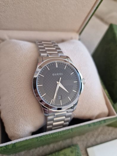 (New) Gucci G-Timeless Stainless Steel Bracelet Watch, Swiss Made