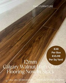 New 12mm High Gloss Calgary Laminated Click Flooring