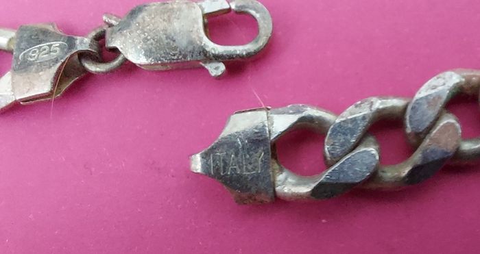 Curb Chunky Necklace .925 Sterling Silver 71g