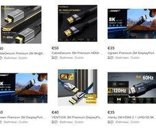 Premium 8K Display/Video Cables & Adapters (Brand New/Warranty)