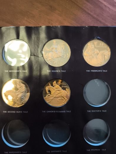 First Edition Proof Set Coin Collection - Chaucer and the Canterbury Tales