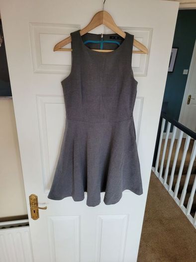 Grey Zara a-line dress with pockets