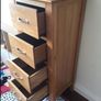 4 drawer solid oak tallboy Image 2
