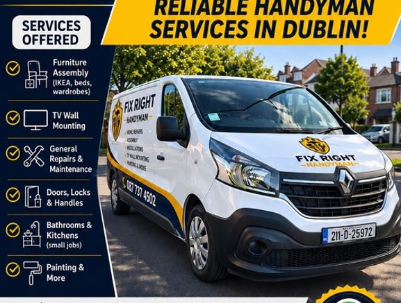 Handyman Dublin-TV Mounting/Furniture Assembly/Fast Service