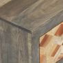 Bedside Cabinet Grey 40x30x50 cm Solid Mango Wood Image 5
