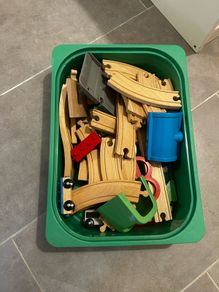 Ikea Lillabo Wooden Train Set