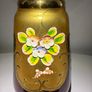 Glass Decanter. Vintage Bohemian-Style Ruby & Gilt Enamel Liqueur Decanter Image 7