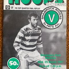 Very Rare 1987 Shamrock Rovers v St. Patrick's Athletic - FAI Cup Quarter Final Replay Programme