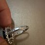 Sterling Silver 925 Black Onyx Halo Ring Image 3