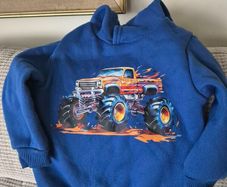 Monster Truck Hoodie Age 2-3