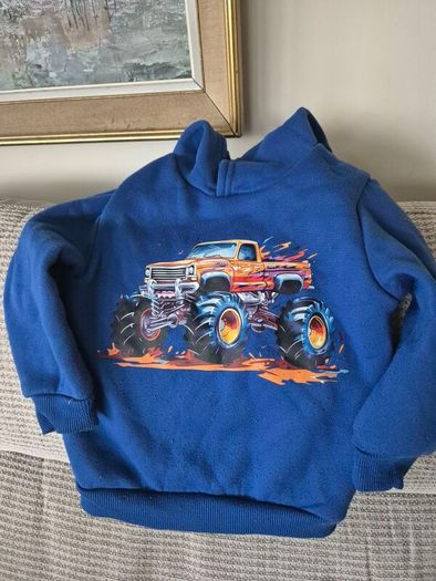 Monster Truck Hoodie Age 2-3