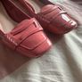 Bally coral pink patent leather square toe ballerina driving shoes EU40 Image 4