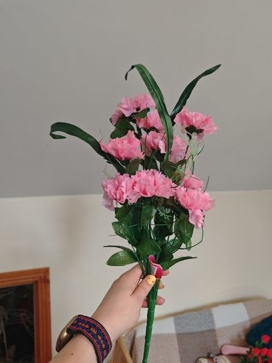 pink carnations fake faux wholesale